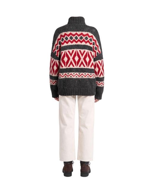 Brunello Cucinelli Red Turtleneck Cashmere
