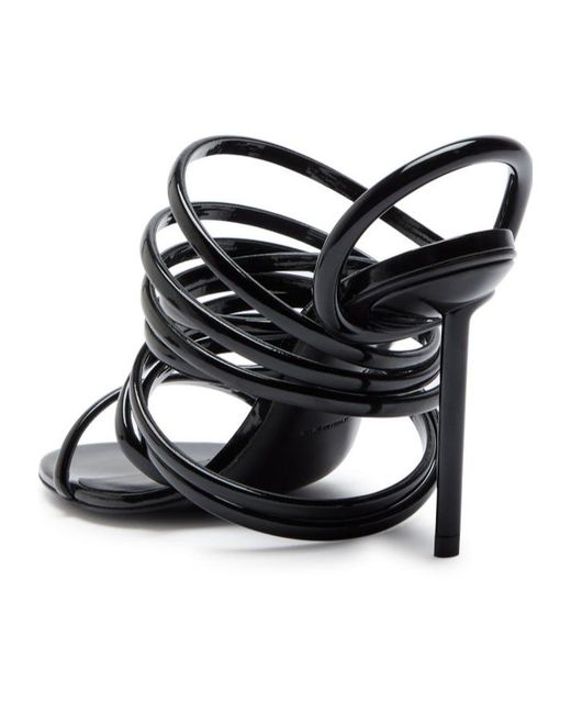 Alaïa Black Strappy 90 Leather Sandals