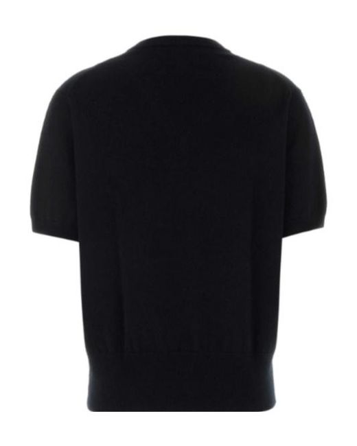 Extreme Cashmere Black Short-Sleeved Sweater