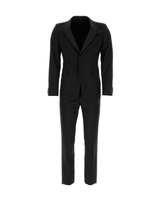 Prada Black Single-Breasted Tailored Blazer for men