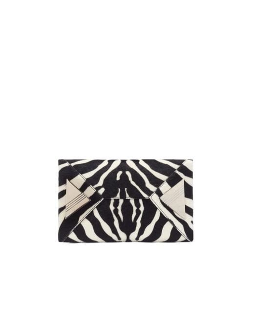 The Attico Black The La Passeggiata Zebra Printed Mini Tote Bag