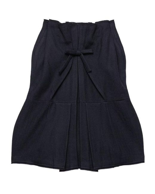 Prada Blue Chevron Midi Skirt