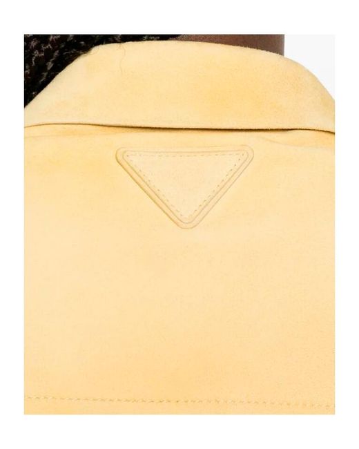 Prada Yellow Suede Caban Jacket