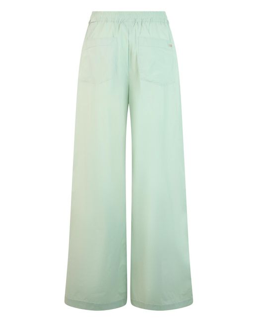 Herno Green Drawstring Wide-Leg Trousers