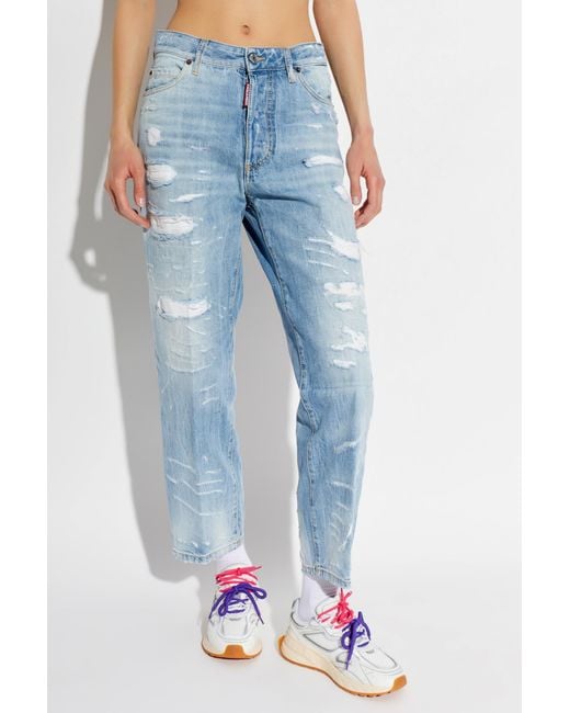 DSquared² Blue Boston Distressed Jeans