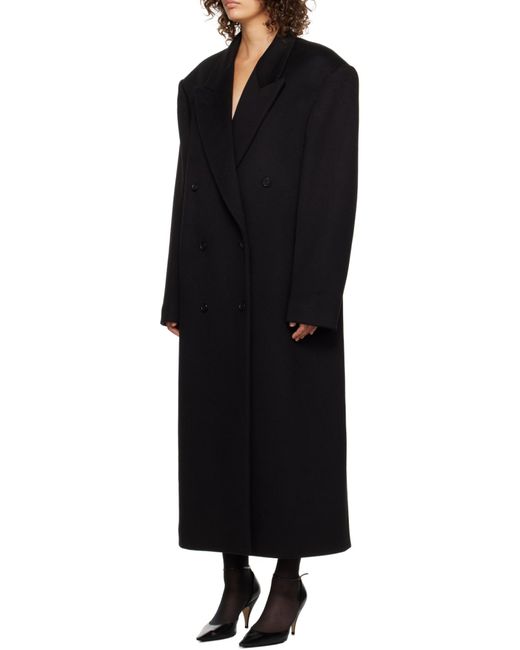 The Row Black Double-Breasted Coat