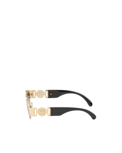Versace White Oval Medusa-Detail Sunglasses for men