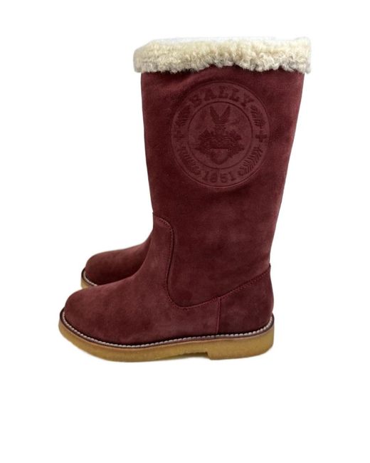 Bally Red Logo Boots
