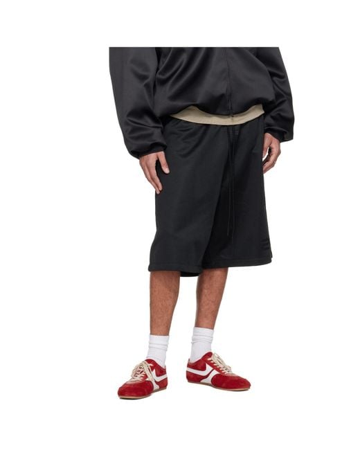 Fear Of God Black Elasticated Waistband Drawstring Shorts for men