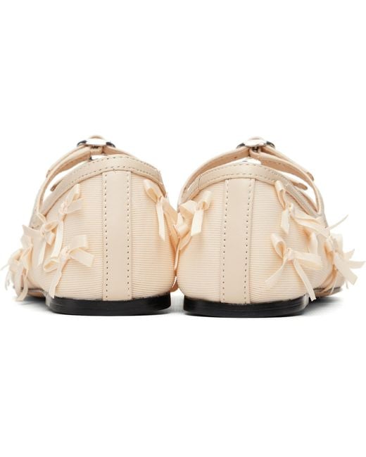Marc Jacobs White The Bow Mesh Kiki Ballet Flats