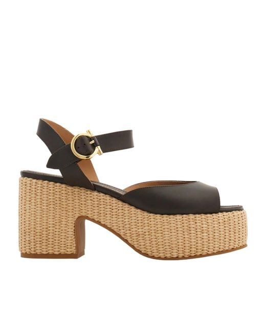 Ferragamo Natural Platform Sandal
