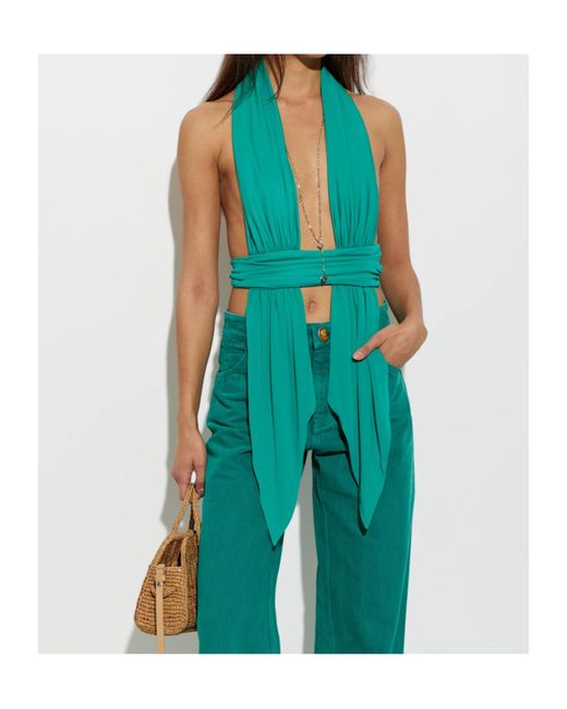Christopher Esber Green Halter Top