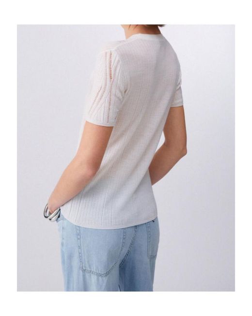 Liu Jo White Short Sleeve Crewneck Top