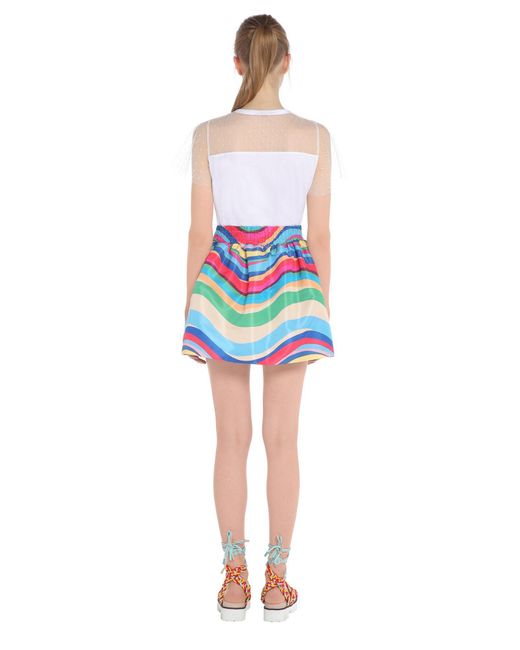 RED Valentino Gray Wave Print Skirt