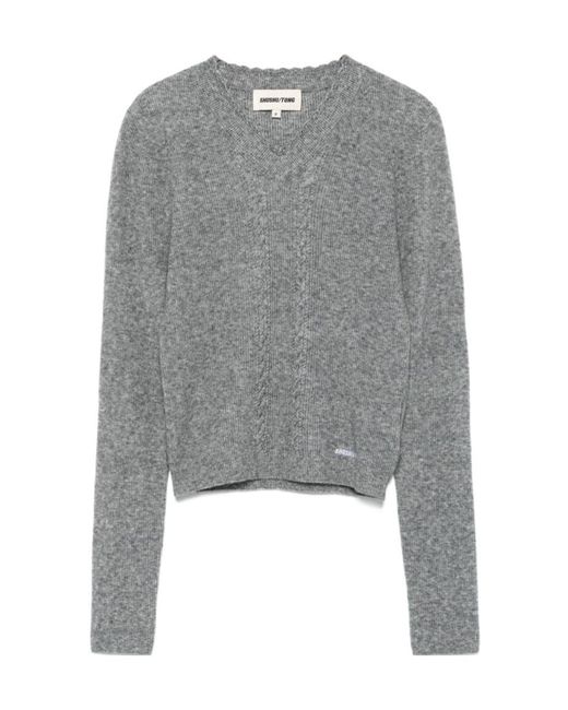 ShuShu/Tong Gray Cropped Sweater