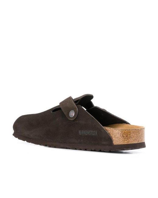 Birkenstock Brown Buckle Detailed Slip-On Sandals for men