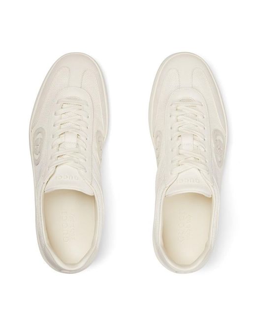 Gucci White Interlocking G Sneakers for men
