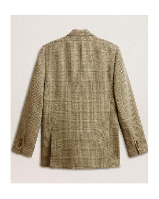 Golden Goose Deluxe Brand Natural Double-Breasted Wool Suit for men
