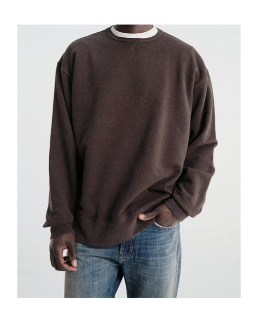 Maison Margiela Brown Denim-Patchwork Crew-Neck Sweatshirt for men