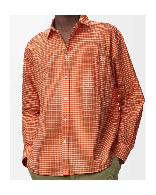 Loewe Orange Shirt for men