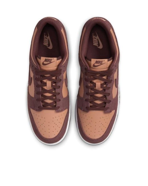 Nike Brown Dunk Low Retro Lace-Up Sneakers for men