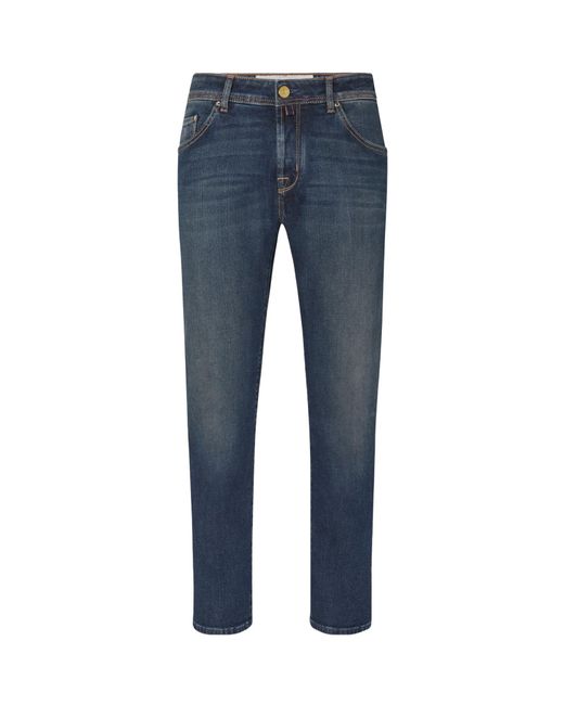 Jacob Cohen Blue Scott Cropped Stretch Jeans for men
