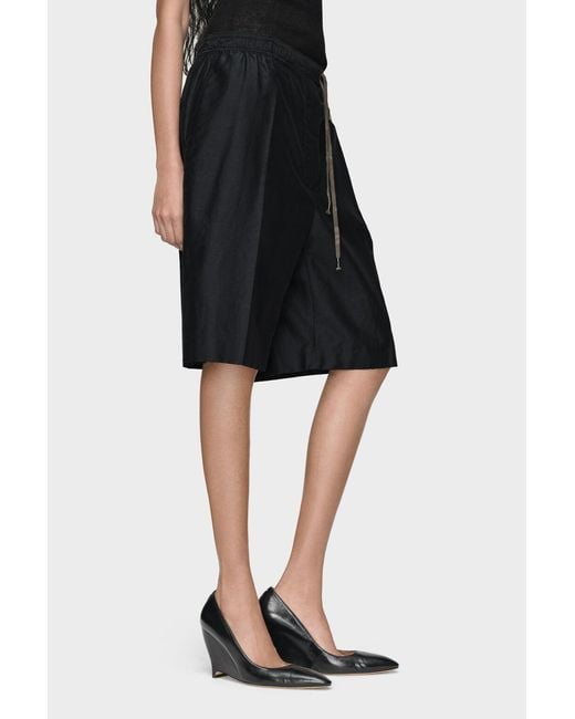 Maison Margiela Black Cotton Drawstring Shorts