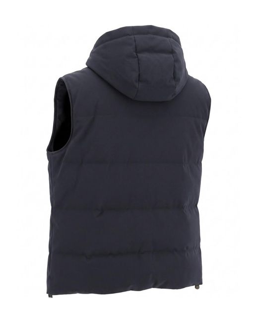 Montecore Blue Hooded Quilted Gilet for men
