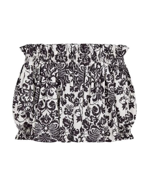 Dior Black Christian All-Over Printed Off-Shoulder Top