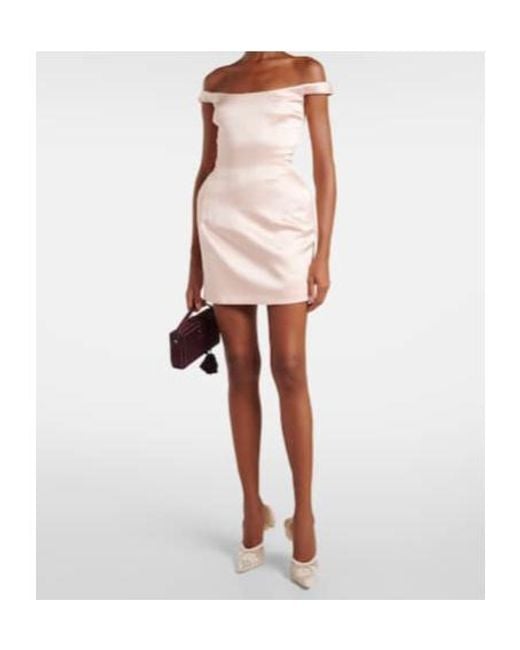 Magda Butrym Pink Silk Satin Minidress