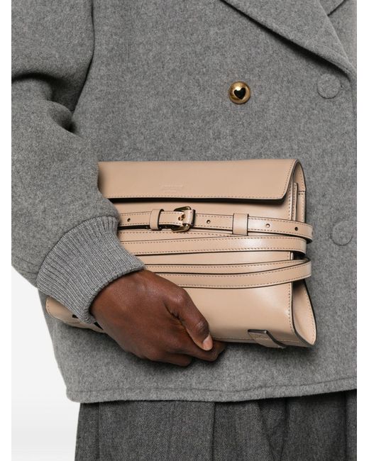 Moschino White Tie Me Belt-Detail Shoulder Bag