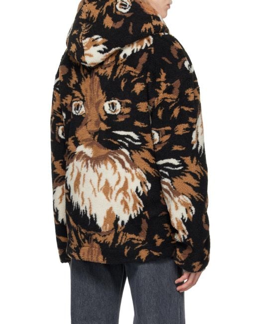 J.W. Anderson Brown Jw Anderson Fleece Hooded Jacket