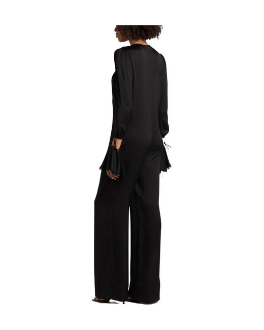 Saint Laurent Black Solid Color Jumpsuits