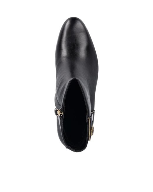 Ralph Lauren Black Button-Detail Boots