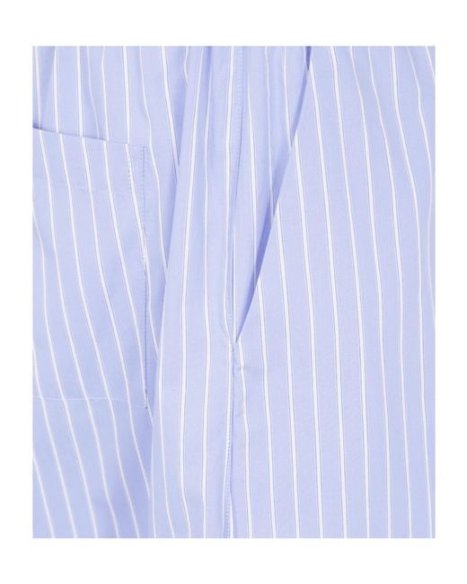Frankie Shop Blue Striped Shorts