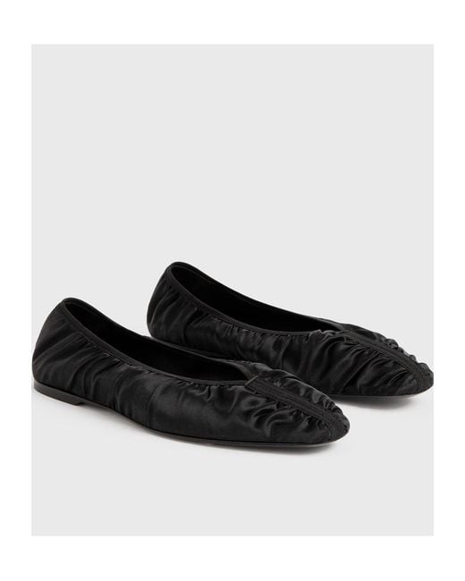 Totême Black Totême The Gathered Ballerina Flats