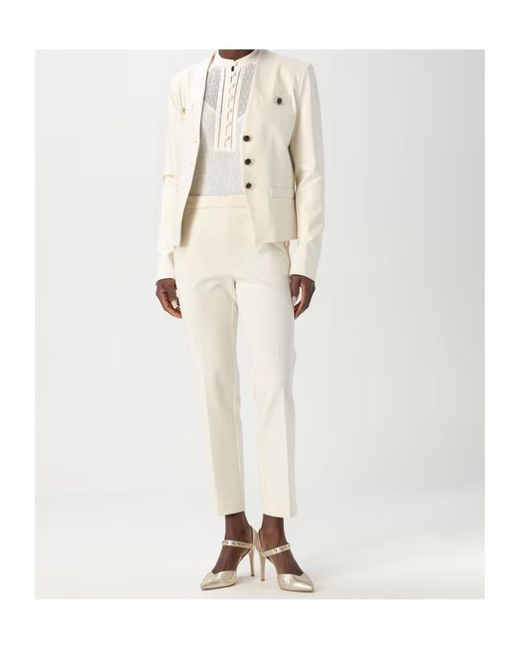 Twinset White Straight-Leg Casual Pants