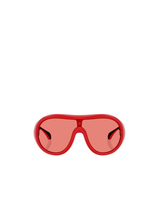 Moncler Red Eyewear Oversized Frame Sunglasses for men