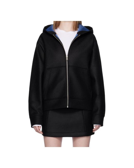 A.P.C. Blue Zipped Hooded Jacket for men