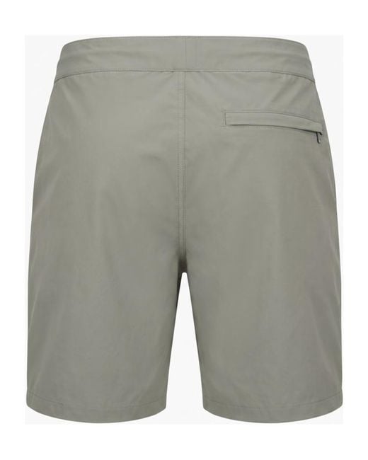 Fedeli Gray Drawstring Swim Trunks for men