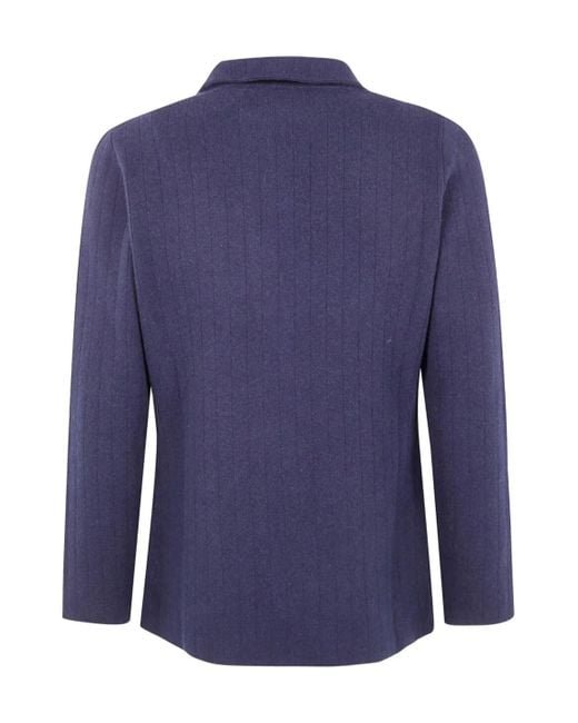 Lardini Blue Pinstripe Button Blazer for men