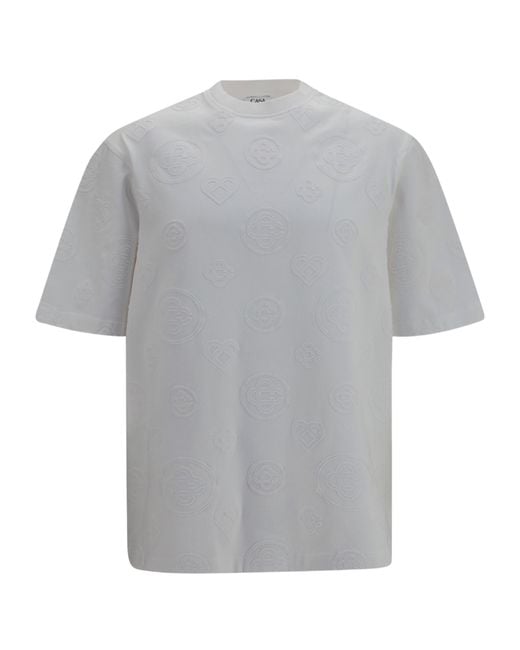 Casablanca Gray Monogram Oversized T-Shirt for men