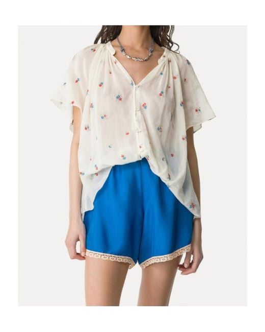 Forte_forte White Floral Buttoned Shirt