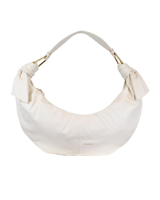 Coccinelle White Furoshiki Large Shoulder Bag