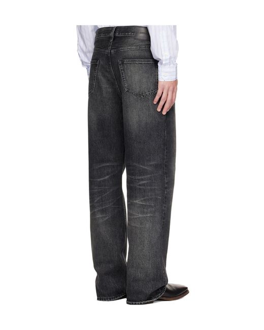 sunflower Black Relaxed Boot Belt Loop Jeans for men