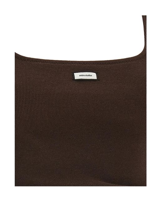 Entire studios Brown Lounge Ribbed Tank Top