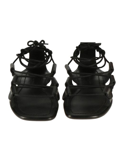 Maison Margiela Black Minimalist Solid Color Sandals