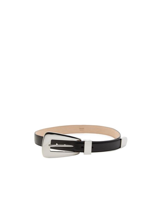 Khaite White Lucca Leather Belt