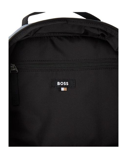 Boss Gray Zippered Backpack for men
