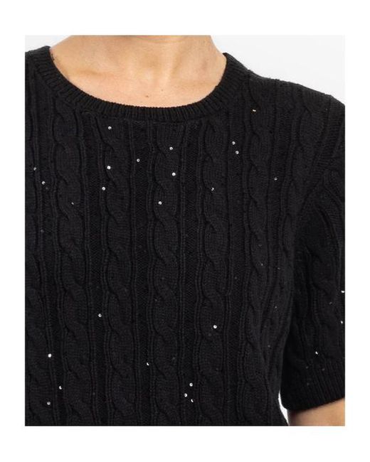 FRAME Black Sequined Sweater